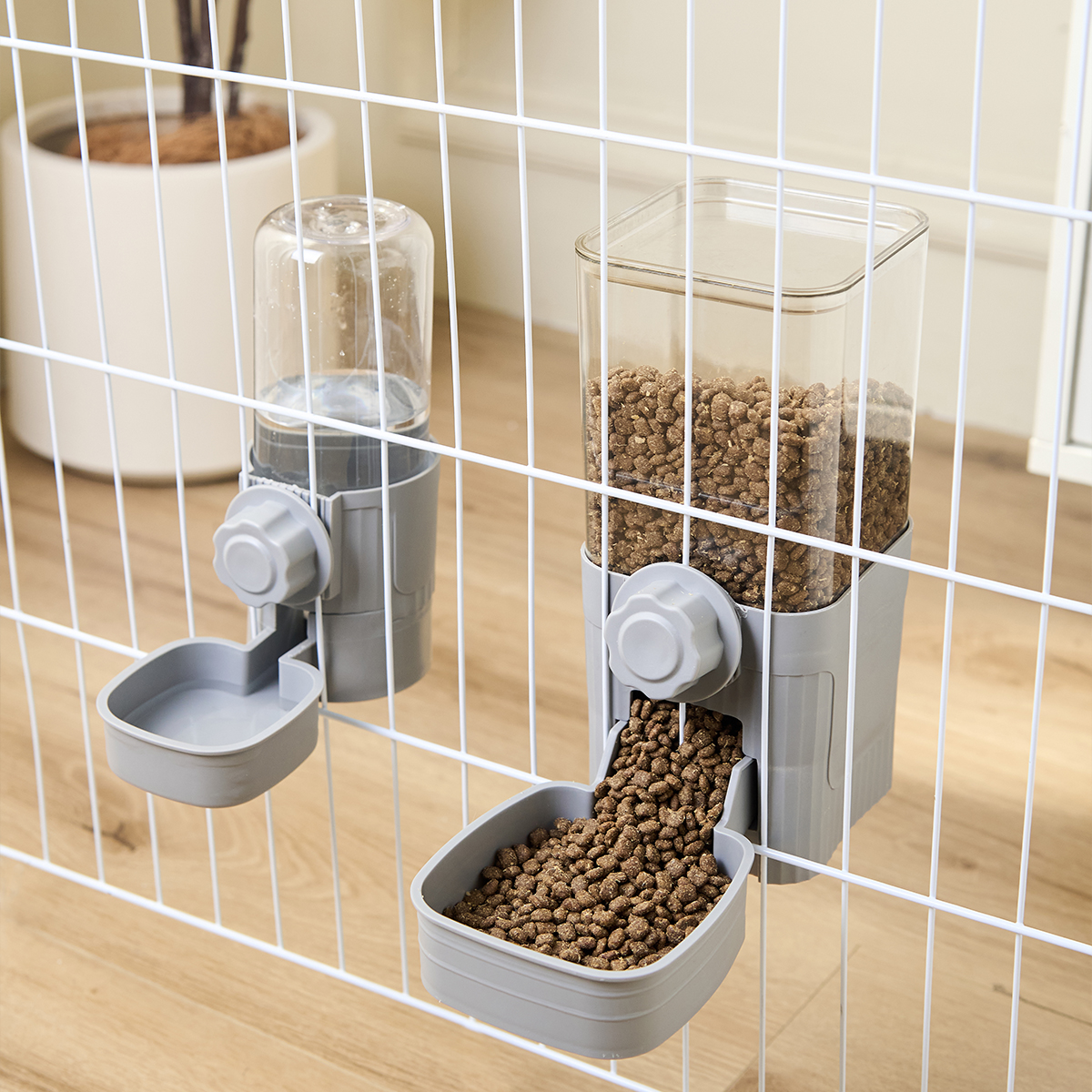 Portion Control Container - Automatic Pet Feeder Waterer Dog Cat