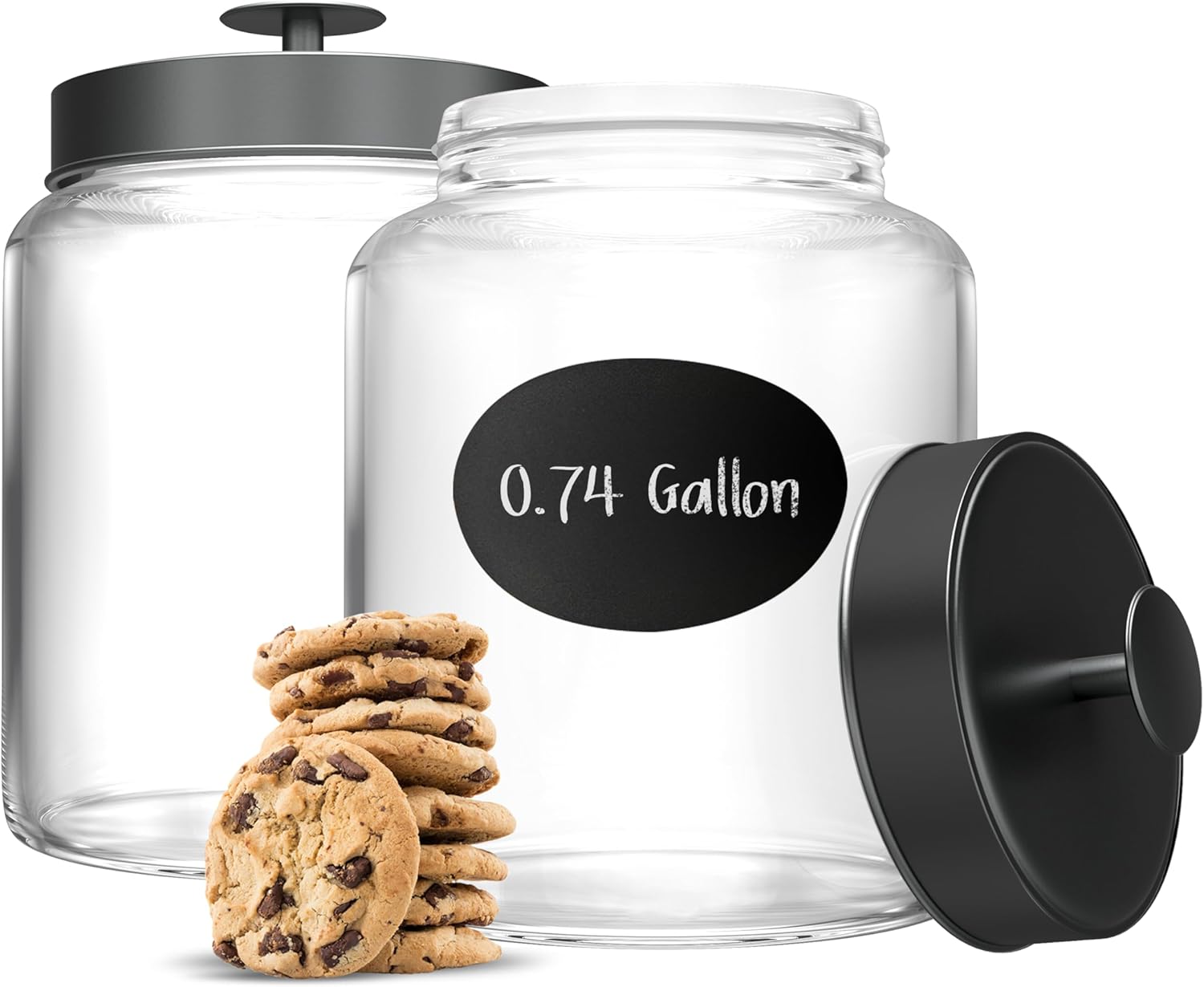 Food Storage Glass Set - Glass Kitchen Canister Set, Food &