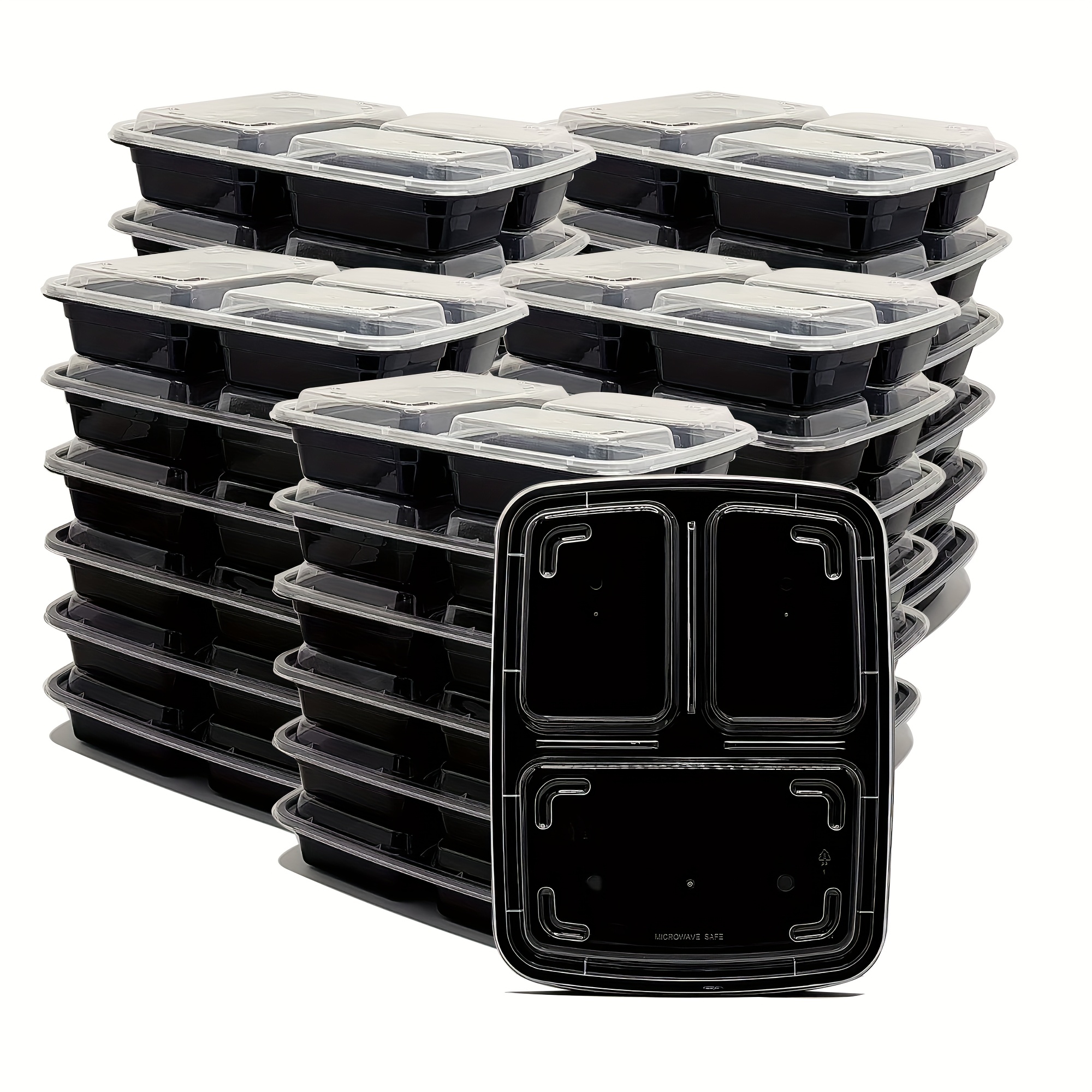 Food Storage Square Containers - 300pcs Meal Prep Containers 150 Pack,