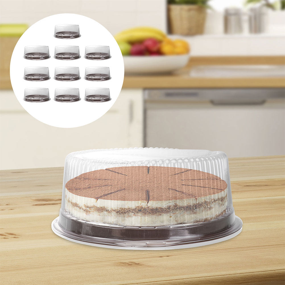 Portion Control Container - 25Pcs Compliant Round Cake Boxes Plastic