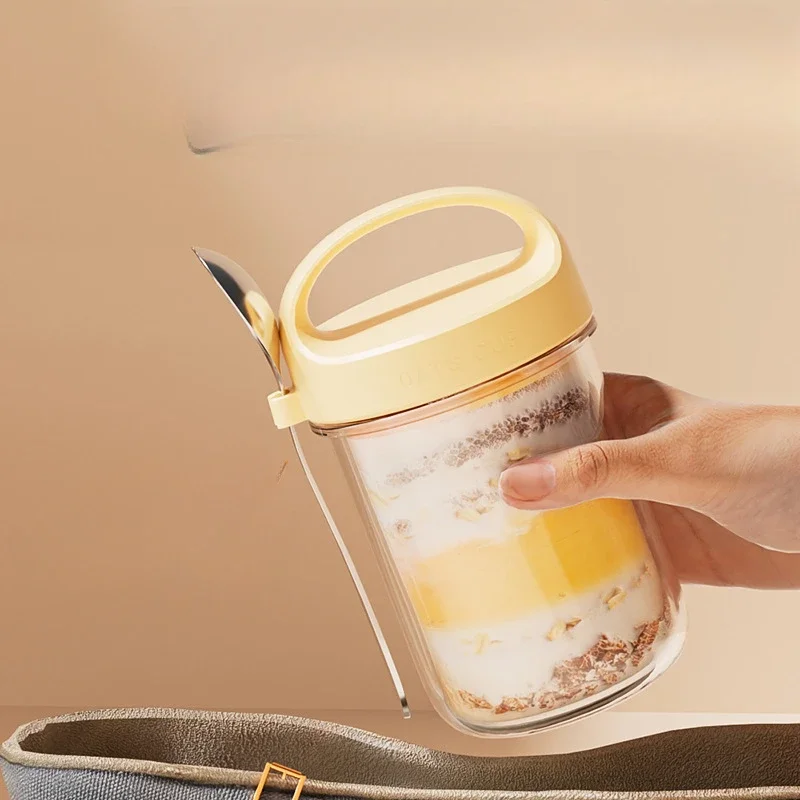 Food Storage Glass Box - 430ML New Breakfast Cups Oatmeal Cereal