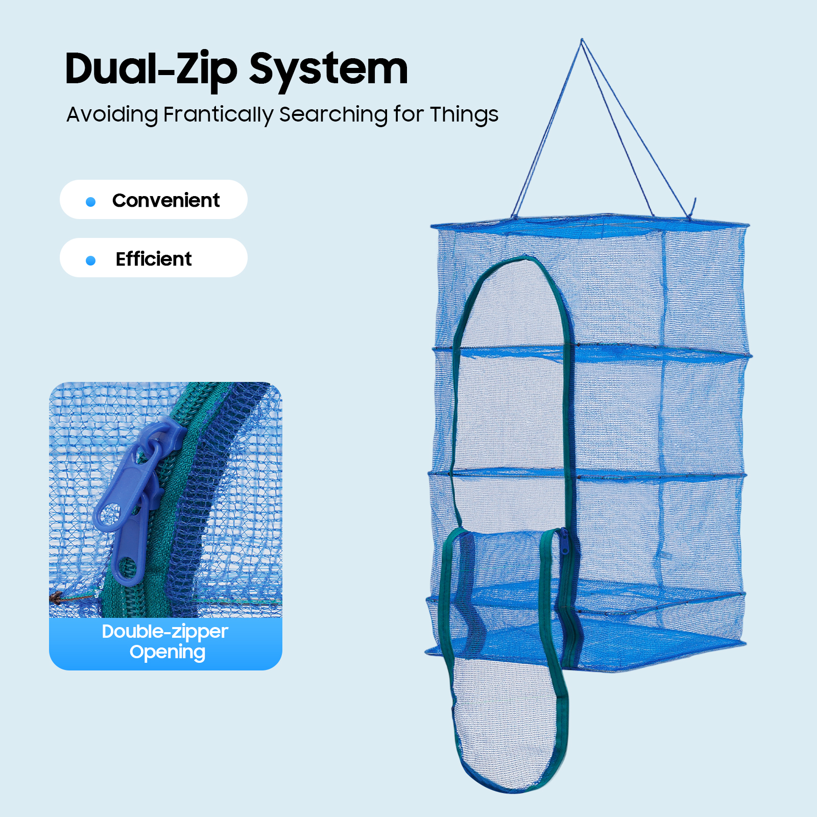 Food Storage Net - 4-Tier Hanging Drying Net Rack, 8kg