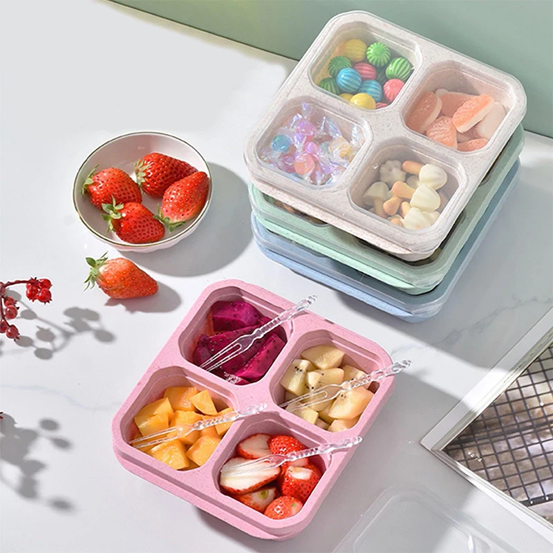 Food Storage Cabinet - 4 Grids Food Storage Box Portable