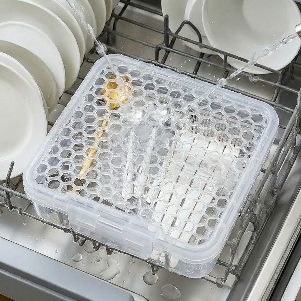 Food Storage Without Plastic - Hollow Out Dishwasher Tableware Cleaning Box