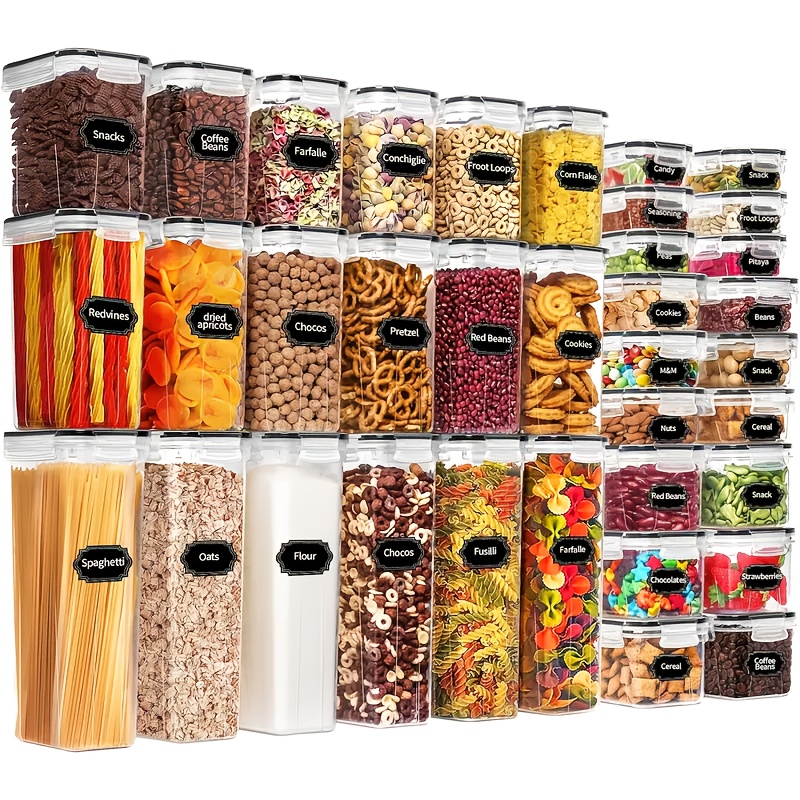 Food Storage Jar Labels - 49PCS Kitchen Storage Labels | Waterproof