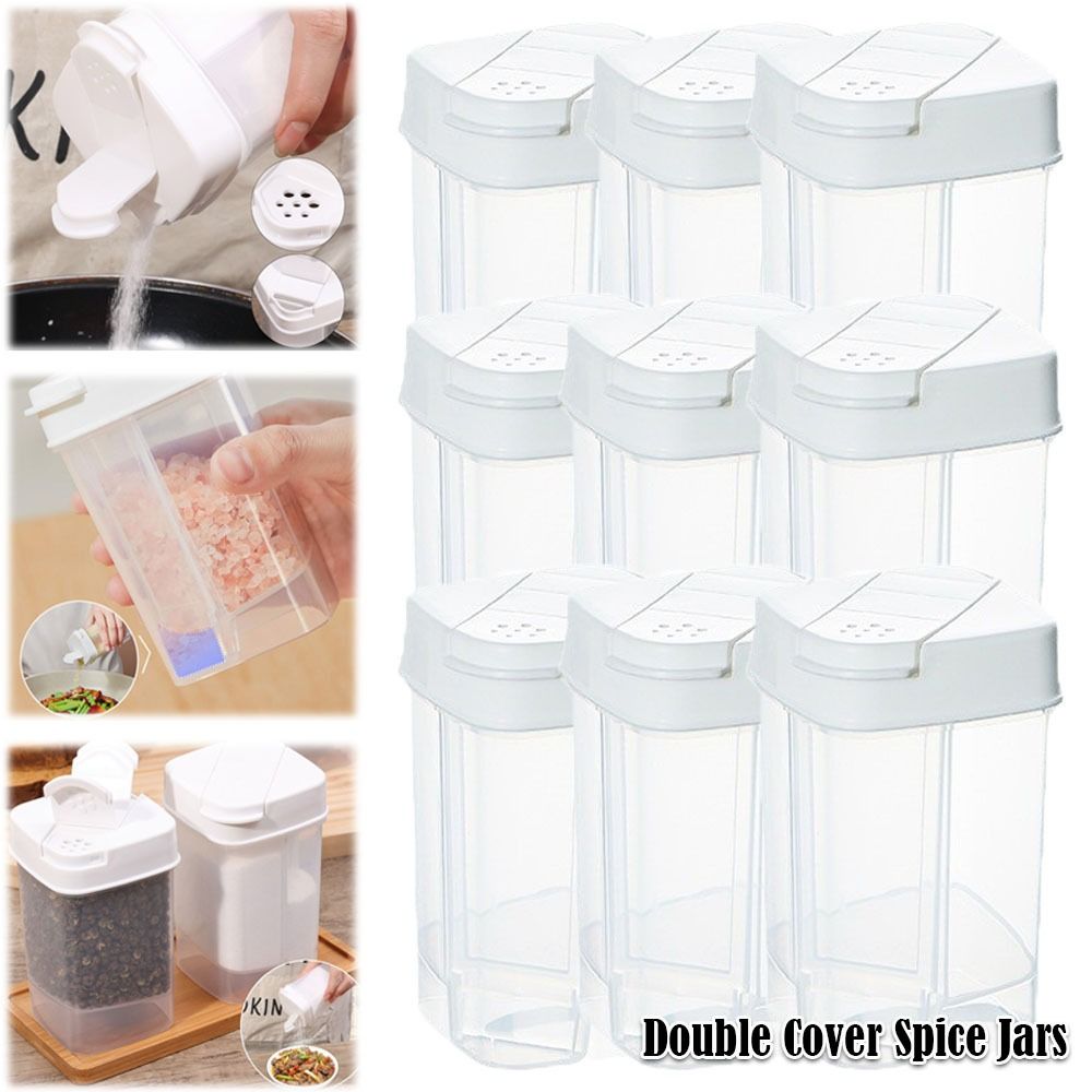 Herb Keeper Container - Portable Plastic Seasoning Bottle Transparent with