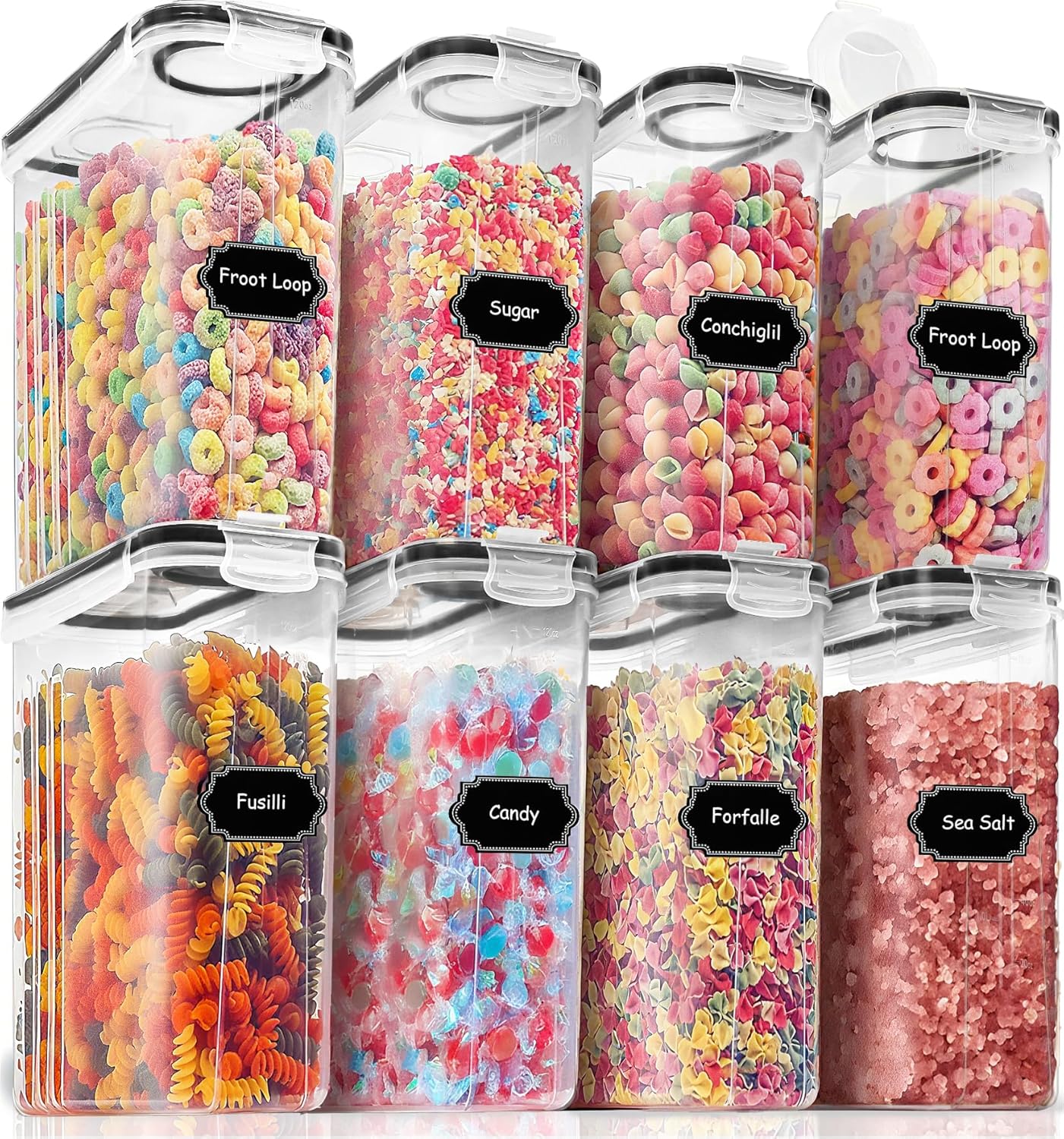 Food Storage Glass Set - 8-Piece Airtight Food Storage Containers Set