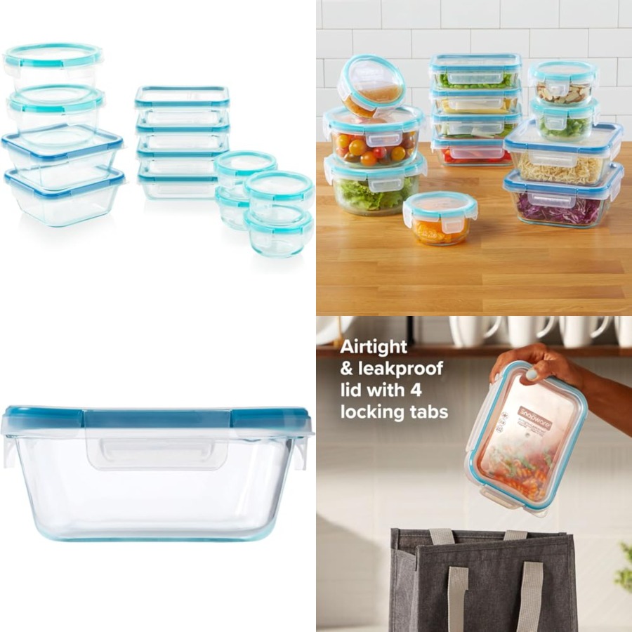 Food Storage Glass Set - Glass Total Solutions 12-Pack Food Storage