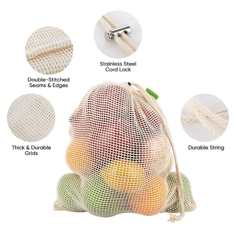 Biodegradable fruit mesh bag   - Food Storage Net recensione e prezzo