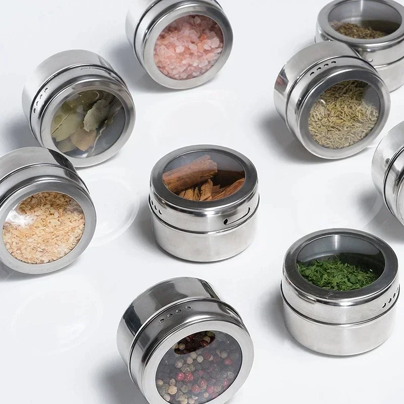 6/9 Piece Magnetic Spice Jars  - Herb Keeper Container recensione e prezzo