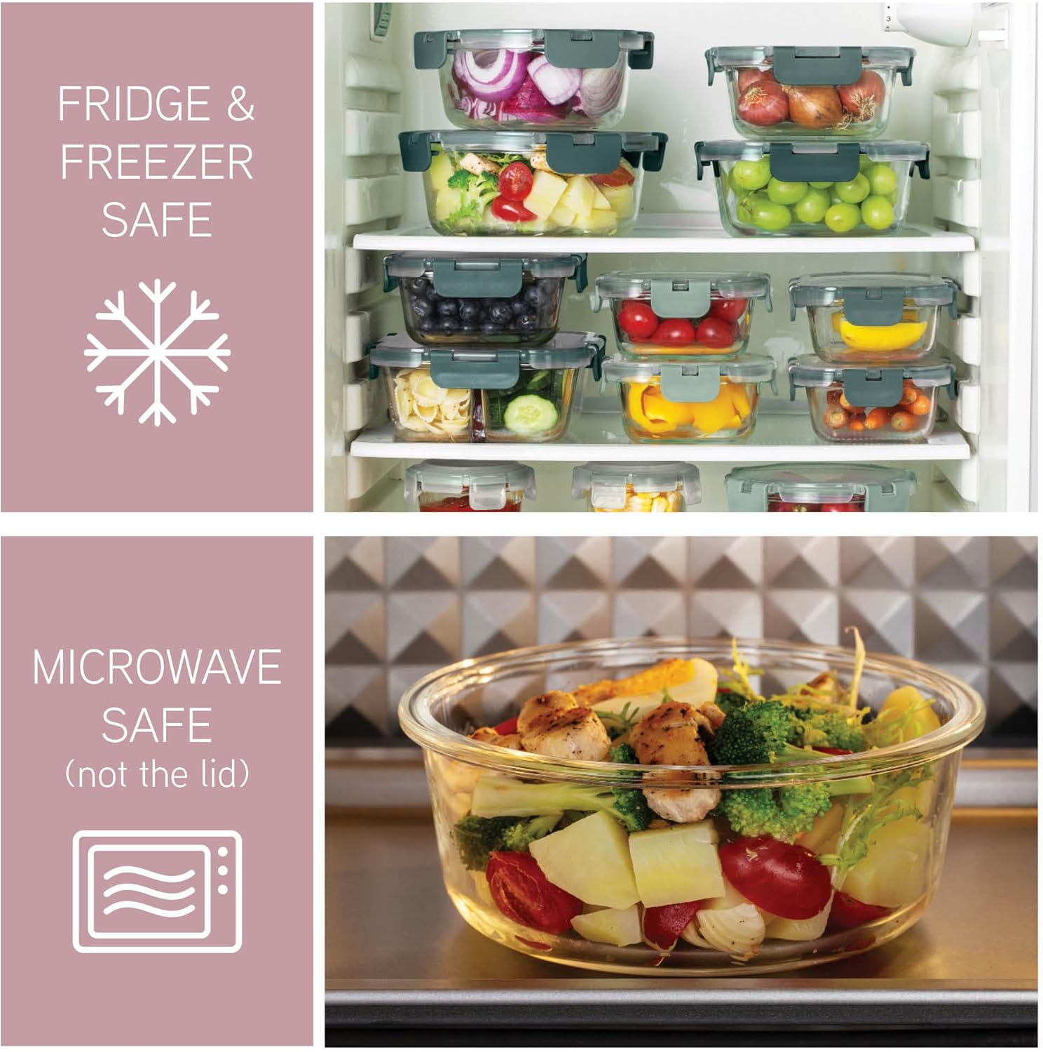 32-Pc Borosilicate Glass Food  - Food Storage With Dividers recensione e prezzo