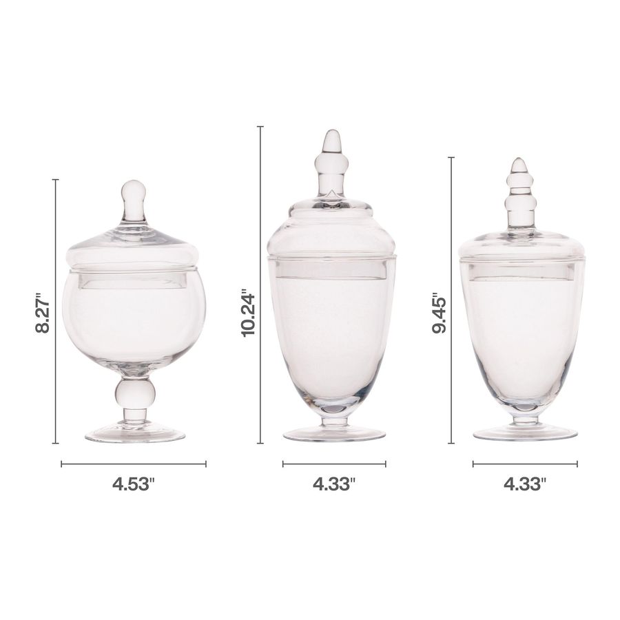 Glass Apothecary Jars, Set of  - Food Storage Glass Set recensione e prezzo