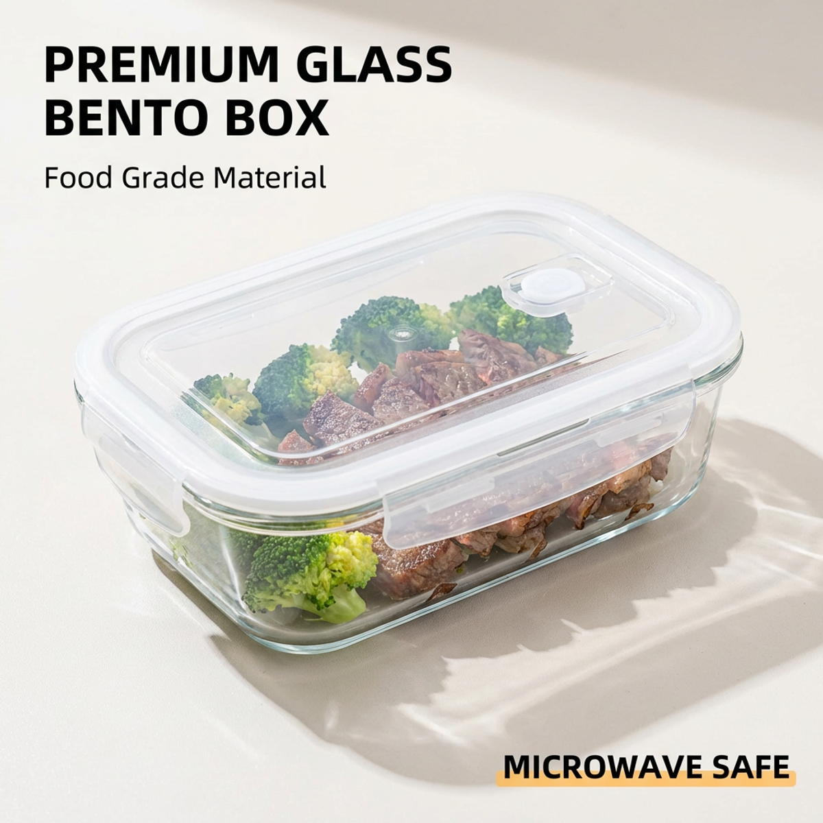 White Glass Bento Box,High Bor - Food Storage Glass Box recensione e prezzo