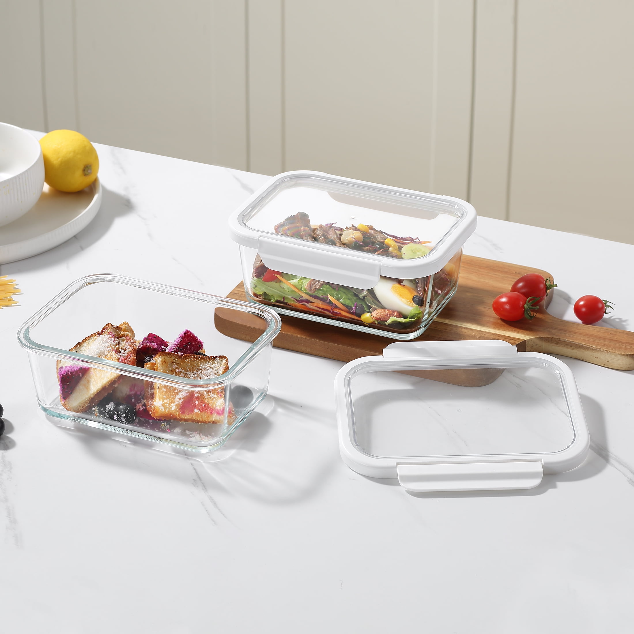 4Cup Rectangle Glass Food Stor - Food Storage Glass Set recensione e prezzo