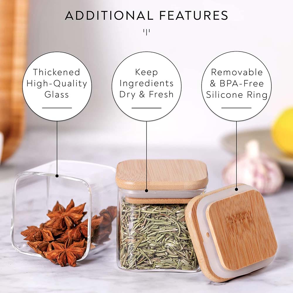 5oz Glass Jars Set with Spice  - Food Storage Jar Labels recensione e prezzo