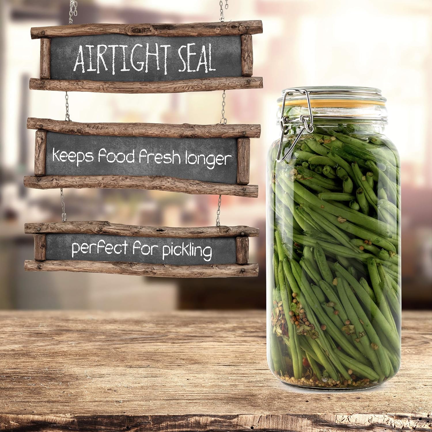 Glass Jars with Lids 67 oz Foo - Food Storage Glass Set recensione e prezzo