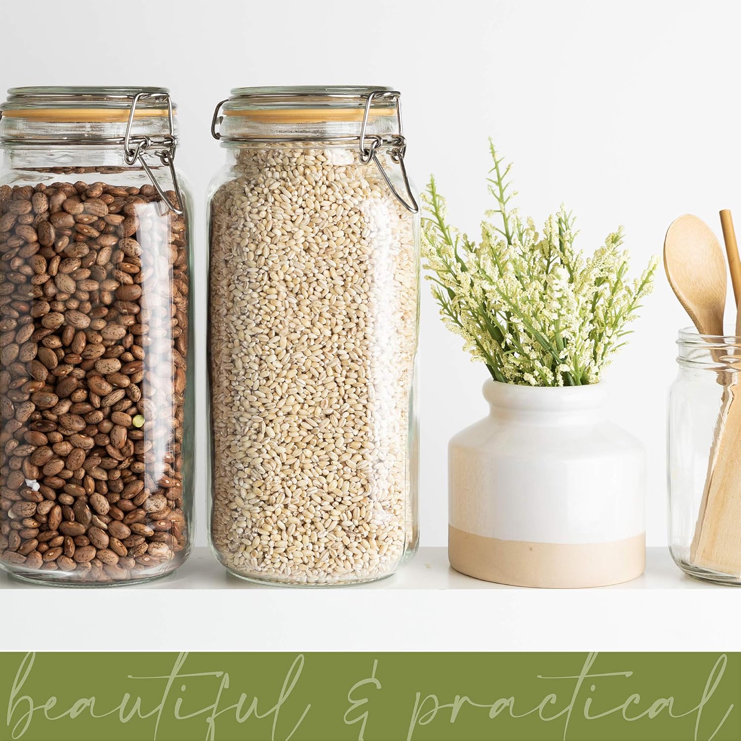 Glass Jars with Lids 67 oz Foo - Food Storage Glass Set recensione e prezzo