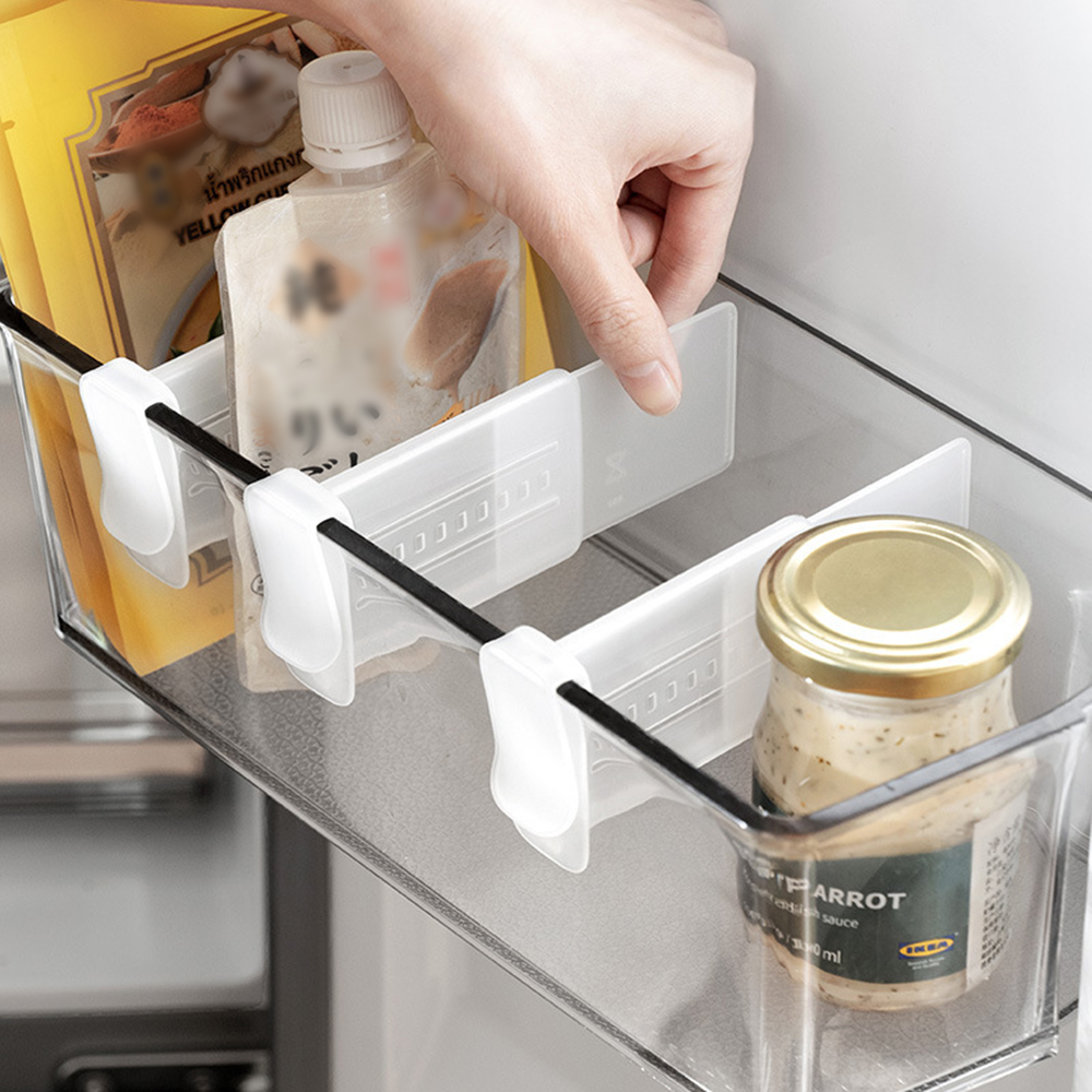 4/8-Pack Transparent Refrigera - Food Storage With Dividers recensione e prezzo