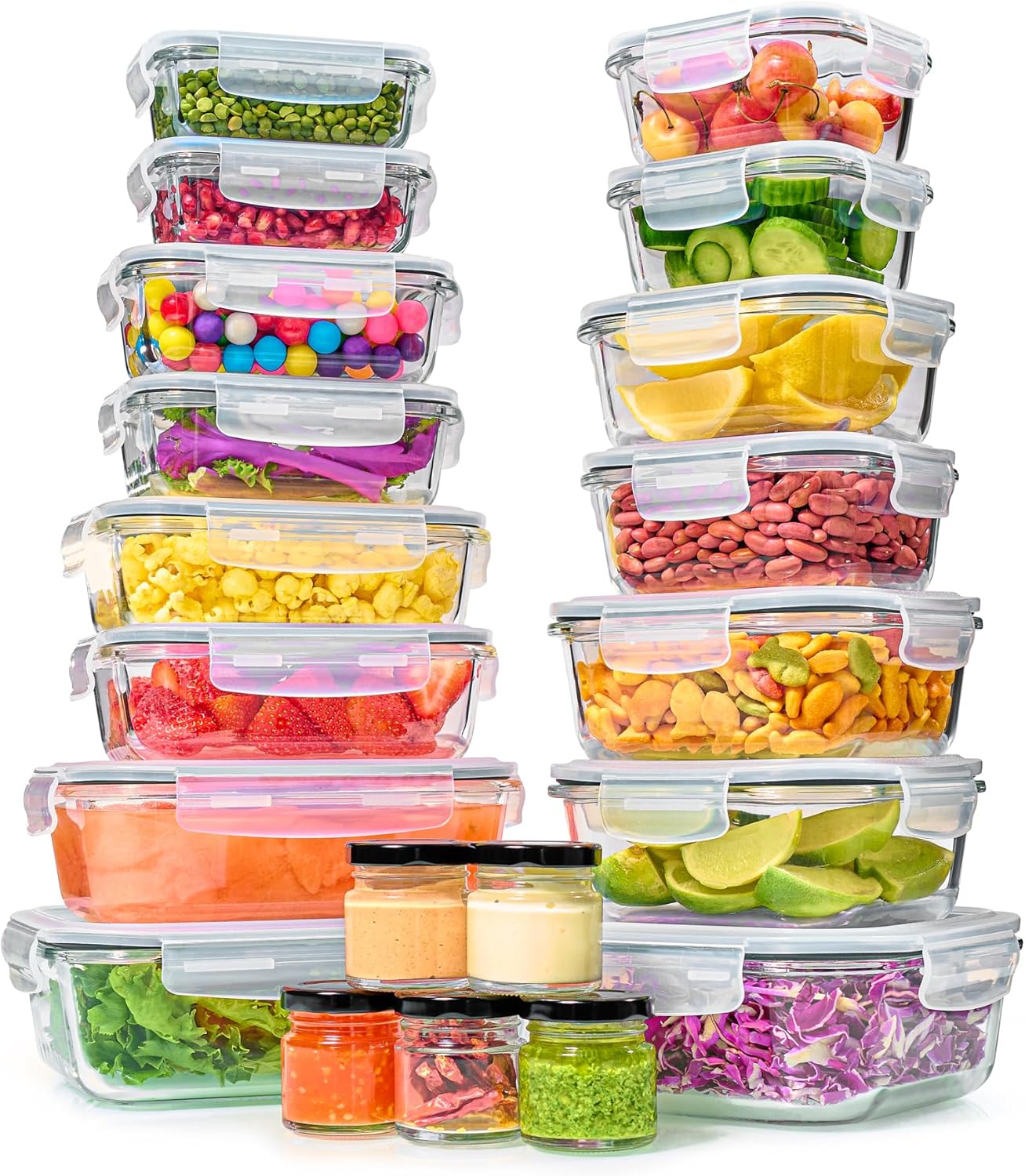 40pc Glass Food Storage Contai - Food Storage Glass Box recensione e prezzo