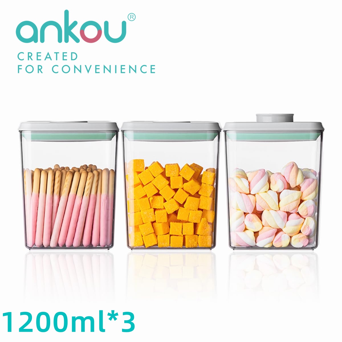Ankou 3Pcs 1.2L Pop Airtight F - Food Storage Ideas recensione e prezzo