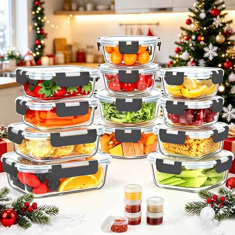 17pcs Glass Food Storage Conta - Food Storage Square Containers recensione e prezzo