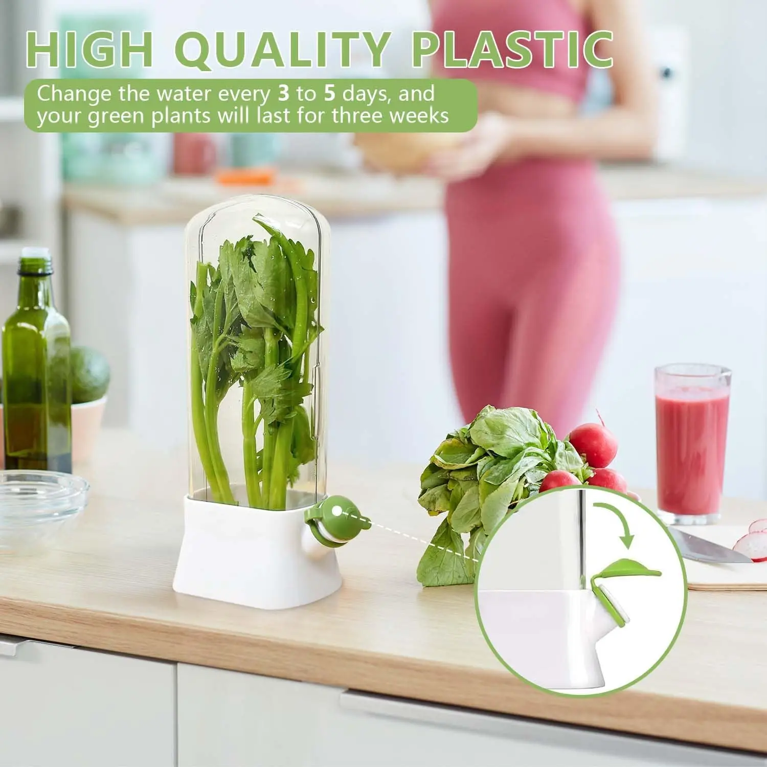 Herb Keeper for Refrigerator K - Herb Keeper Container recensione e prezzo
