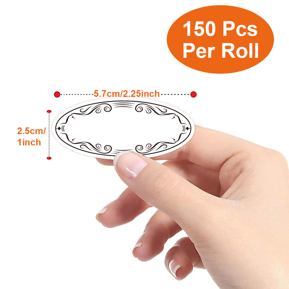 150Pcs Oval Canning Labels Bla - Food Storage Jar Labels recensione e prezzo