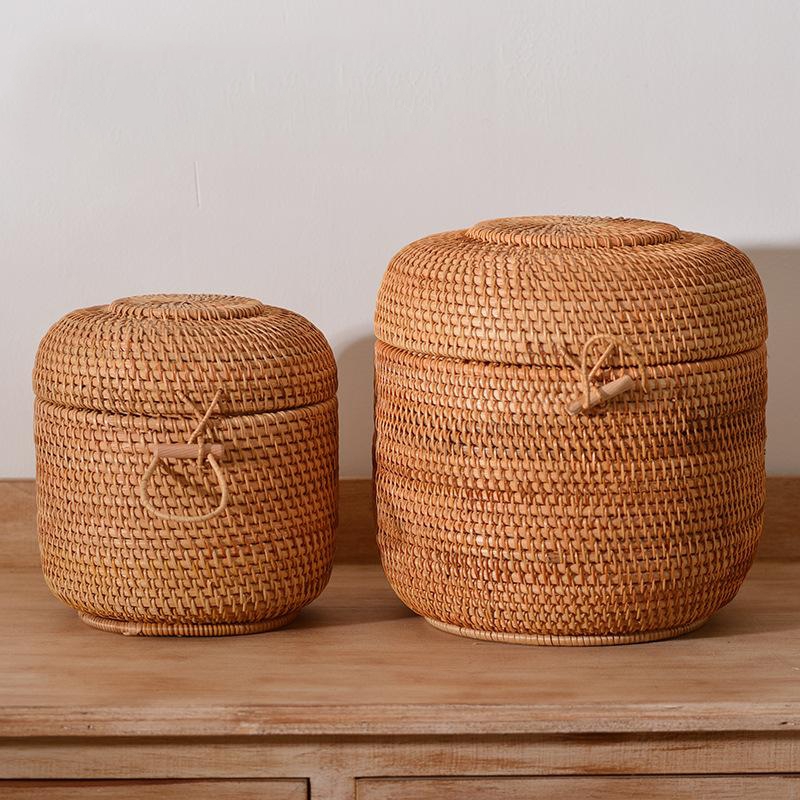 Handwoven Rattan Tea Storage B - Food Storage With Dividers recensione e prezzo