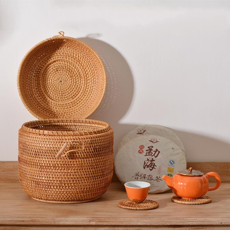 Handwoven Rattan Tea Storage B - Food Storage With Dividers recensione e prezzo