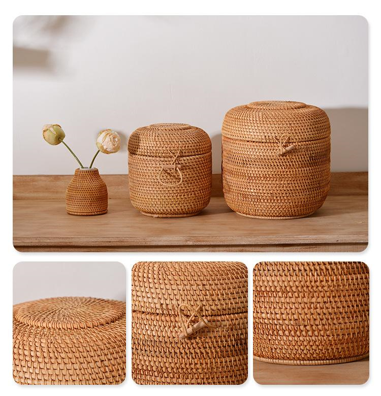 Handwoven Rattan Tea Storage B - Food Storage With Dividers recensione e prezzo