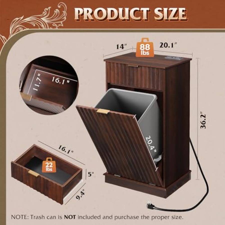 10 Gallon Tilt Out Trash Can C - Food Storage Without Plastic recensione e prezzo
