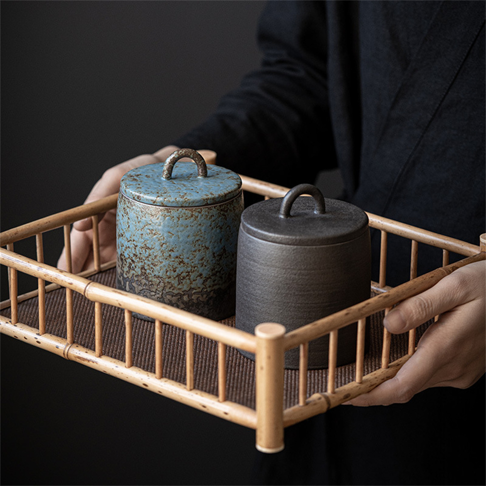 Ceramic Tea Caddy Sealed Jar S - Food Storage With Dividers recensione e prezzo