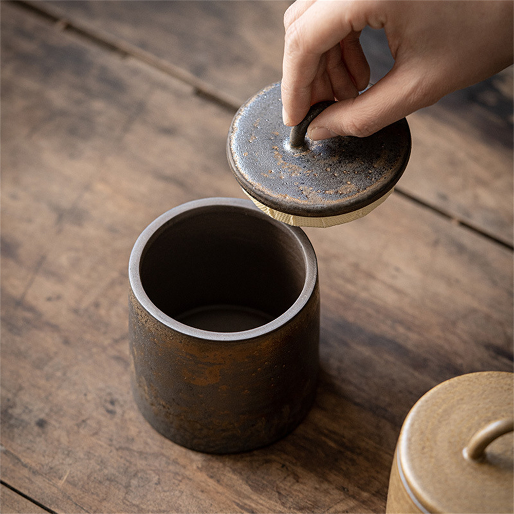 Ceramic Tea Caddy Sealed Jar S - Food Storage With Dividers recensione e prezzo