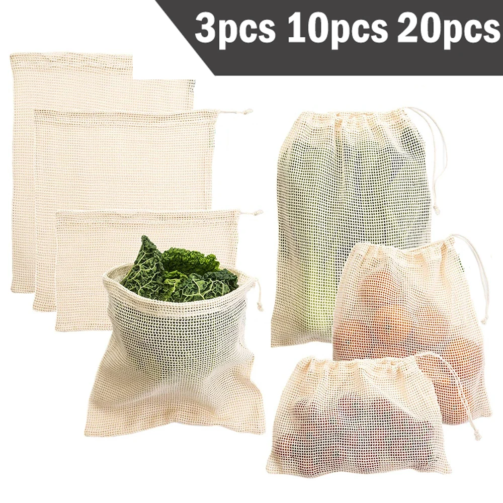 3 6 10pcs Reusable Produce Bag - Food Storage Net recensione e prezzo