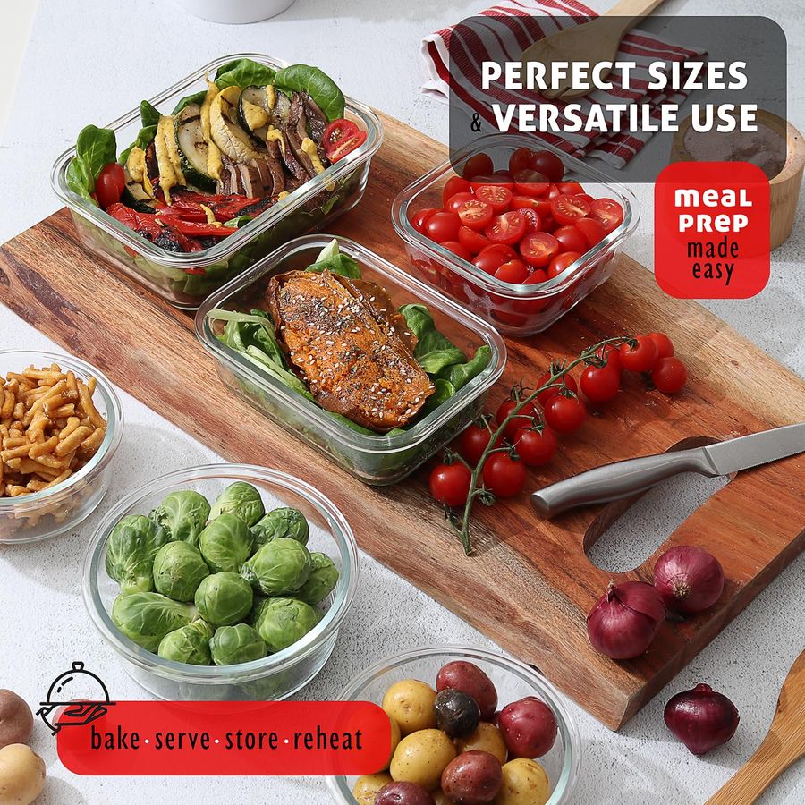 48pc Glass Storage Containers  - Food Storage Glass Set recensione e prezzo