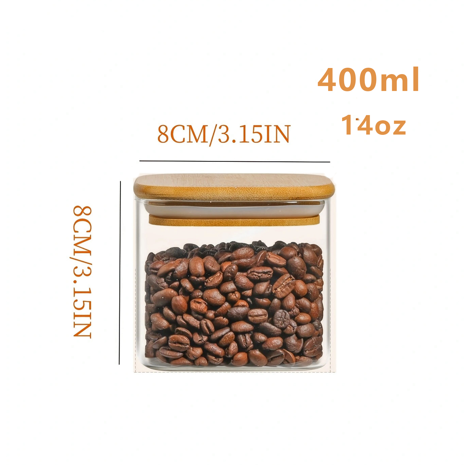 2/4/6/12Pcs-400Ml Square Glass - Food Storage Glass Box recensione e prezzo