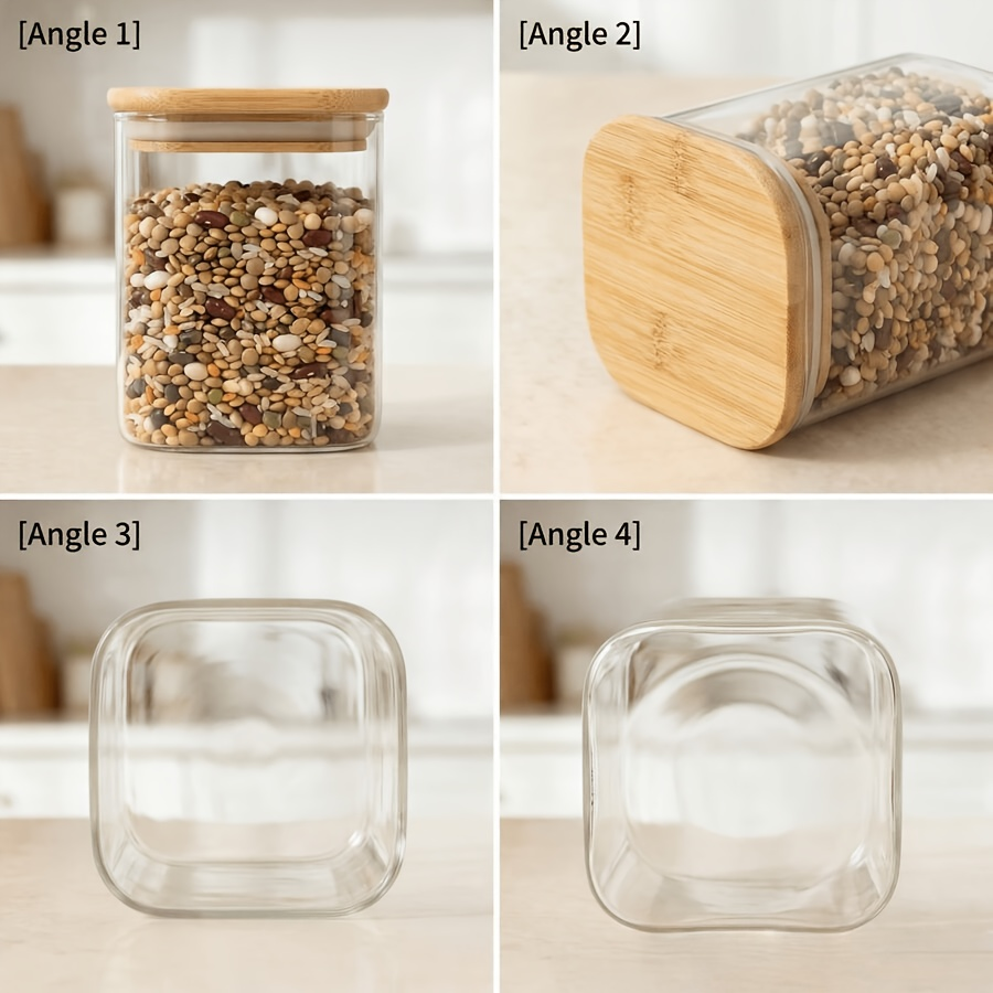2/4/6/12Pcs-400Ml Square Glass - Food Storage Glass Box recensione e prezzo