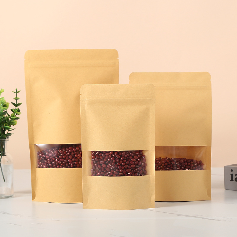 50/100pcs kraft paper zipper l - Food Storage Zipper recensione e prezzo