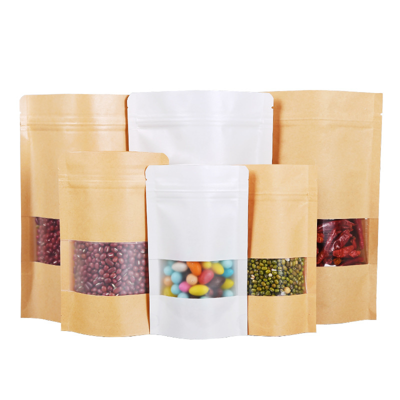 50/100pcs kraft paper zipper l - Food Storage Zipper recensione e prezzo