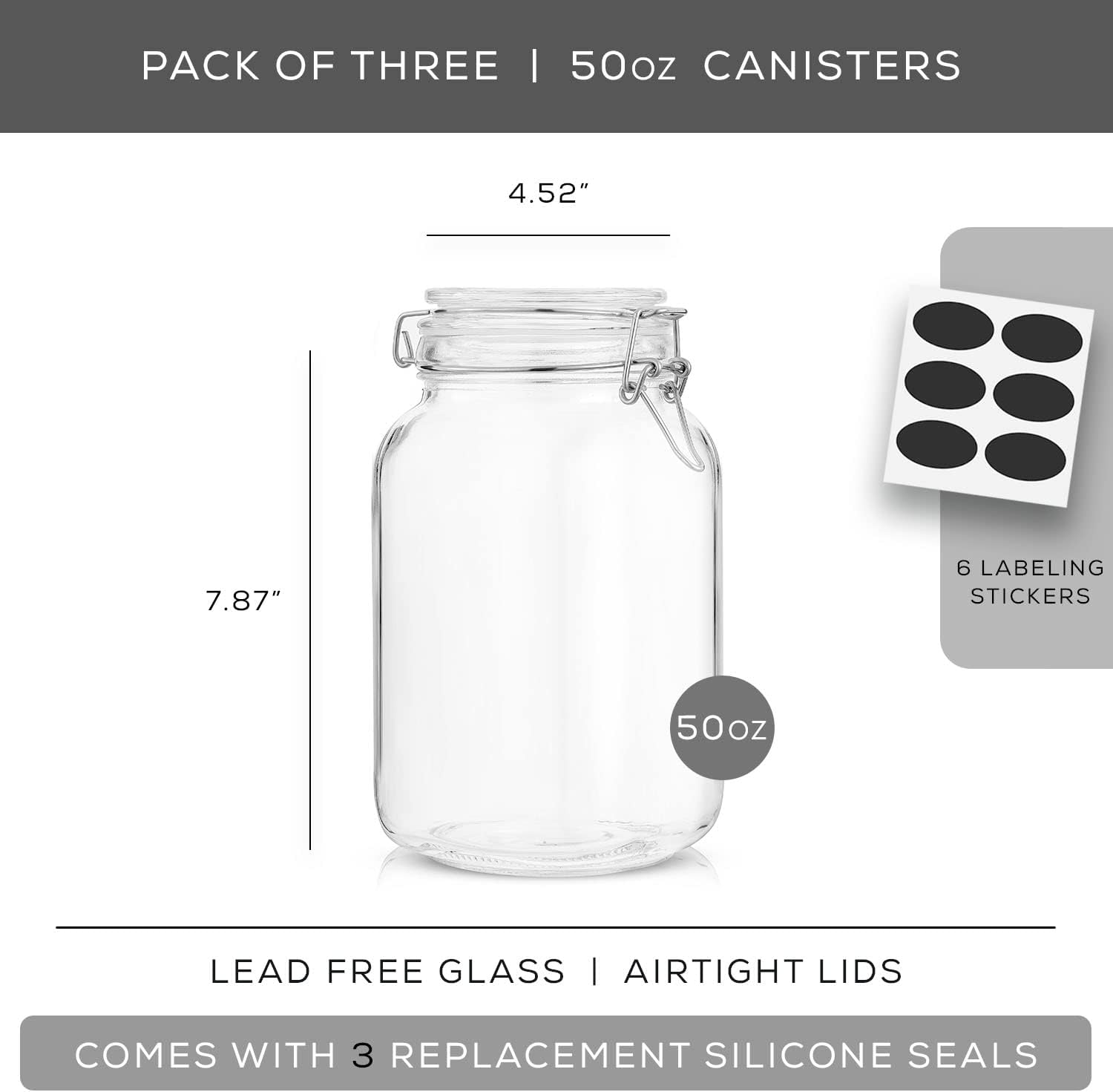 Airtight Glass Jars with Lids  - Food Storage Glass Set recensione e prezzo