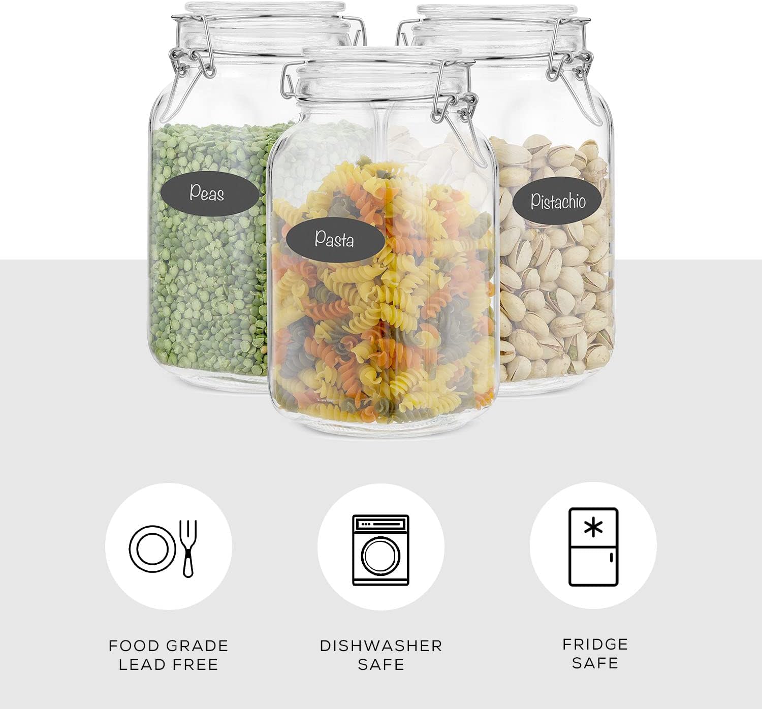 Airtight Glass Jars with Lids  - Food Storage Glass Set recensione e prezzo