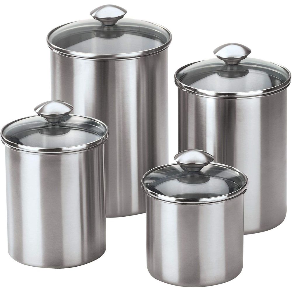 4-Piece Stainless Steel Food S - Food Storage Glass Set recensione e prezzo