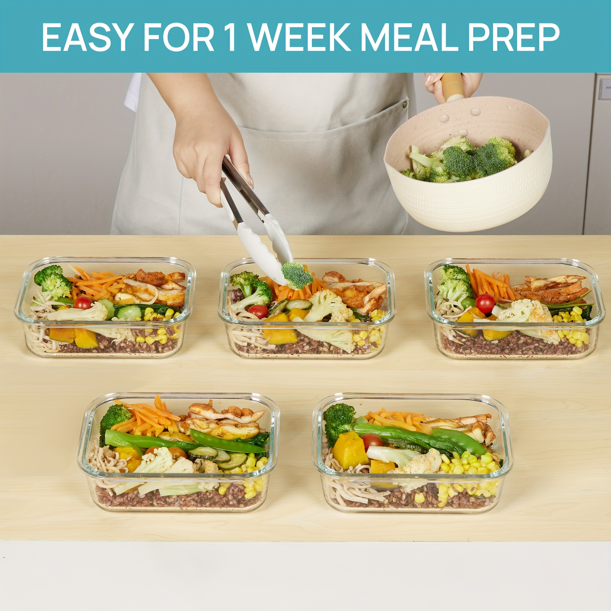 Vtopmart 5 Pack 35oz Glass Foo - Food Storage Glass Set recensione e prezzo