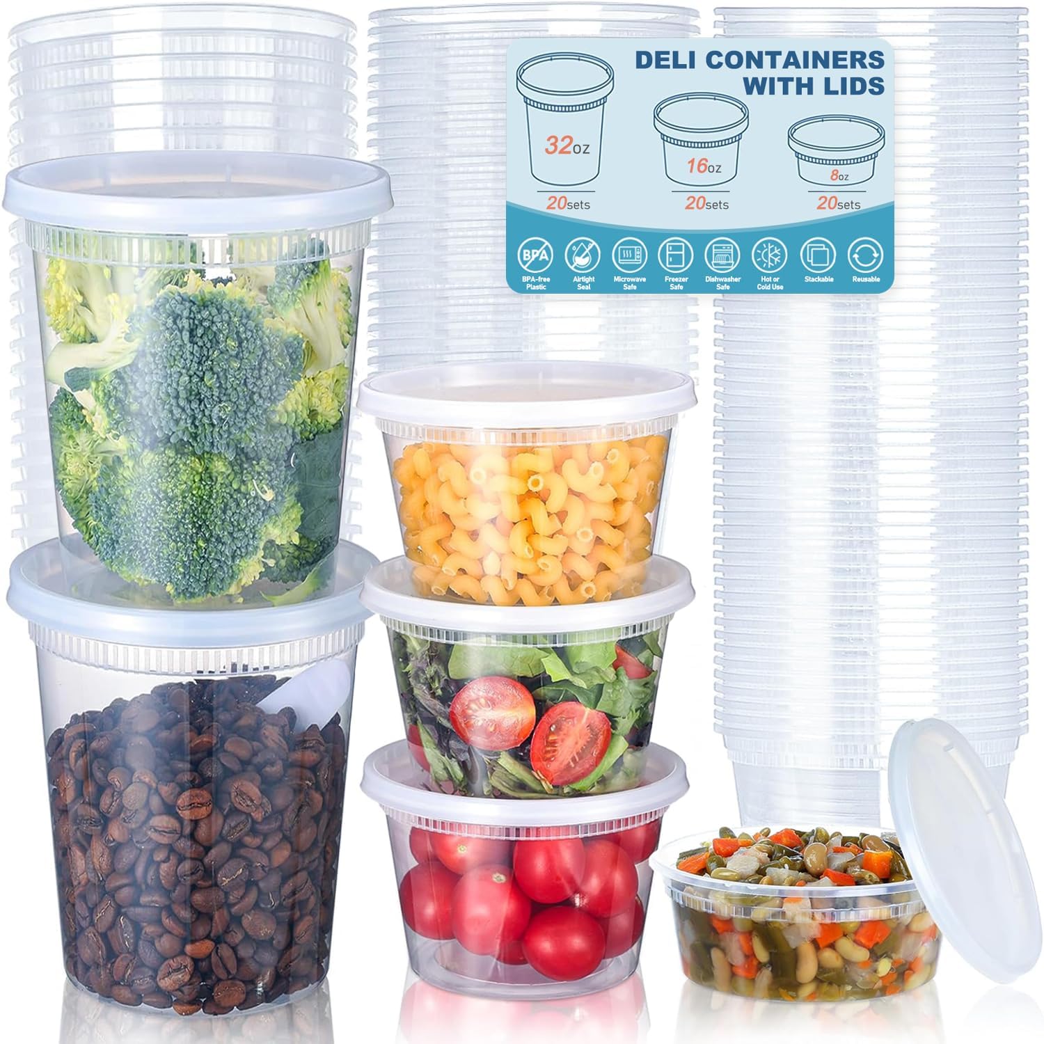 24pcs Deli Food Storage Contai - Food Storage Heat recensione e prezzo