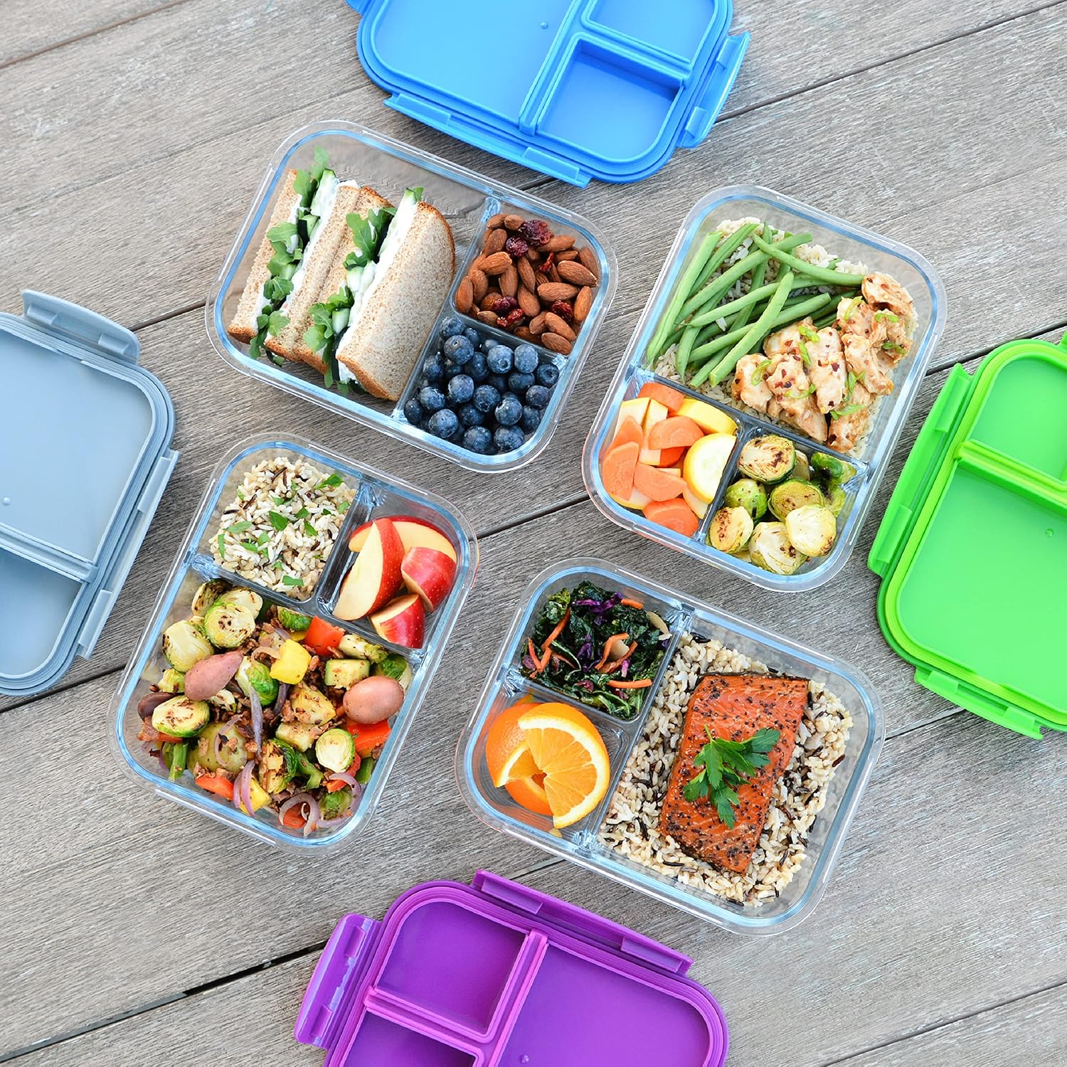 Leak-Proof Bento Lunch Box wit - Portion Control Container recensione e prezzo
