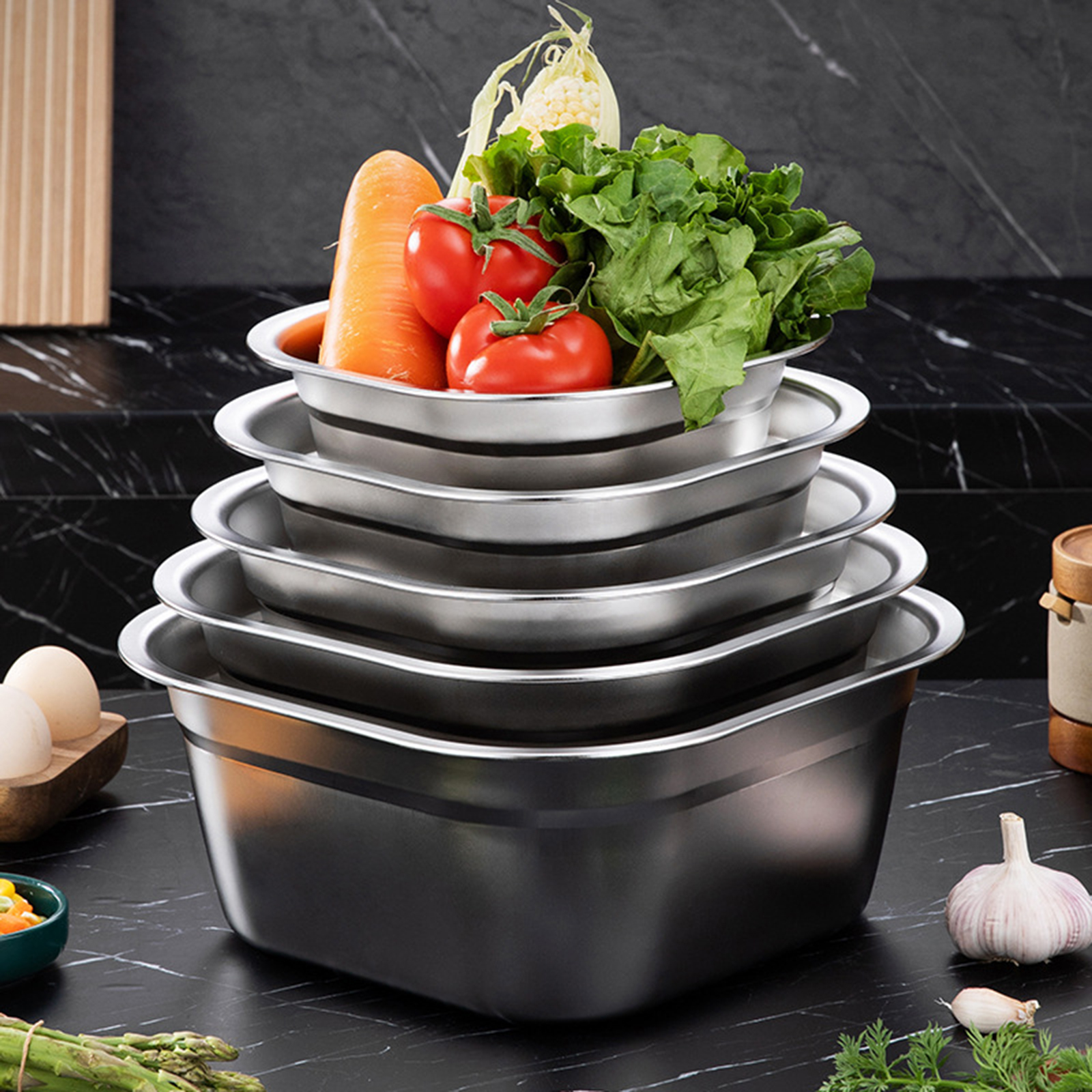 Stainless Steel Square Basin V - Food Storage Heat recensione e prezzo