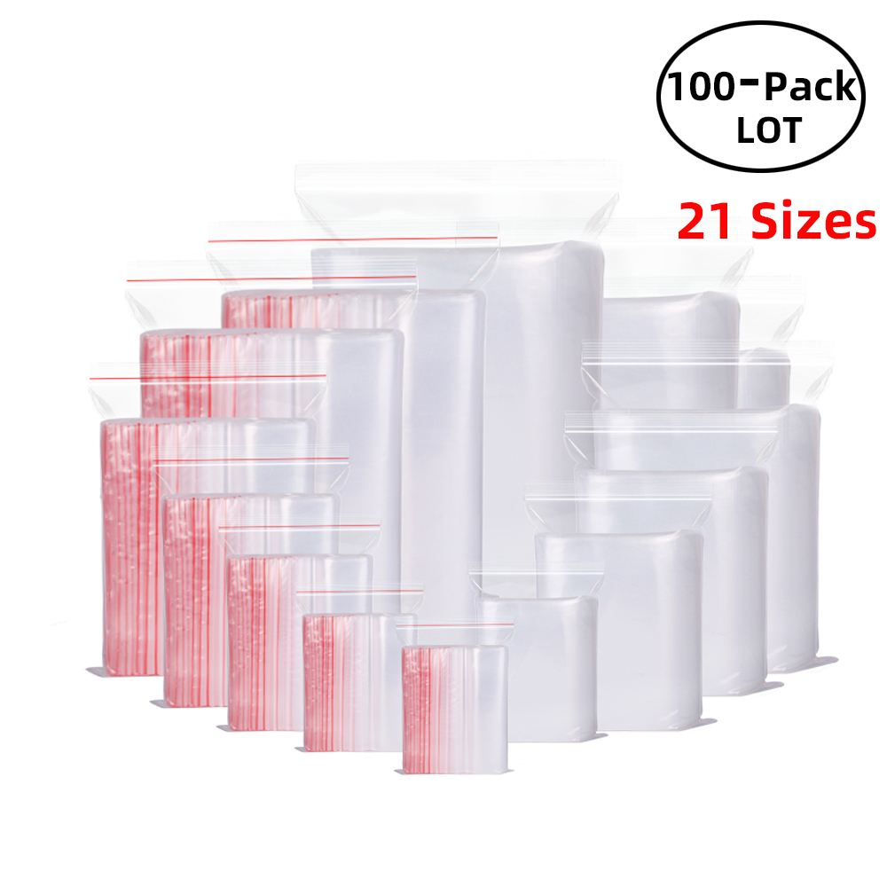 100PCS/Pack Resealable Zip Loc - Food Storage Zipper recensione e prezzo