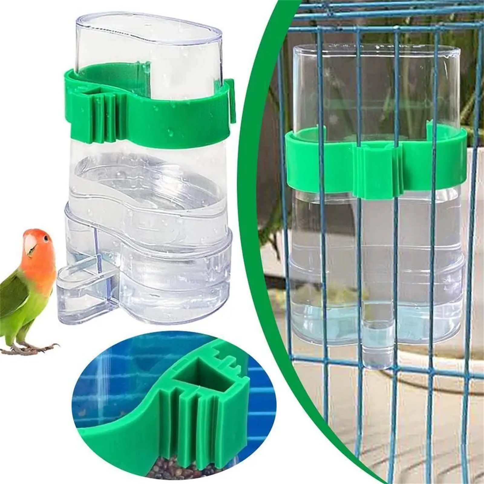 Bird Water Drinker Feeder Cont - Portion Control Container recensione e prezzo