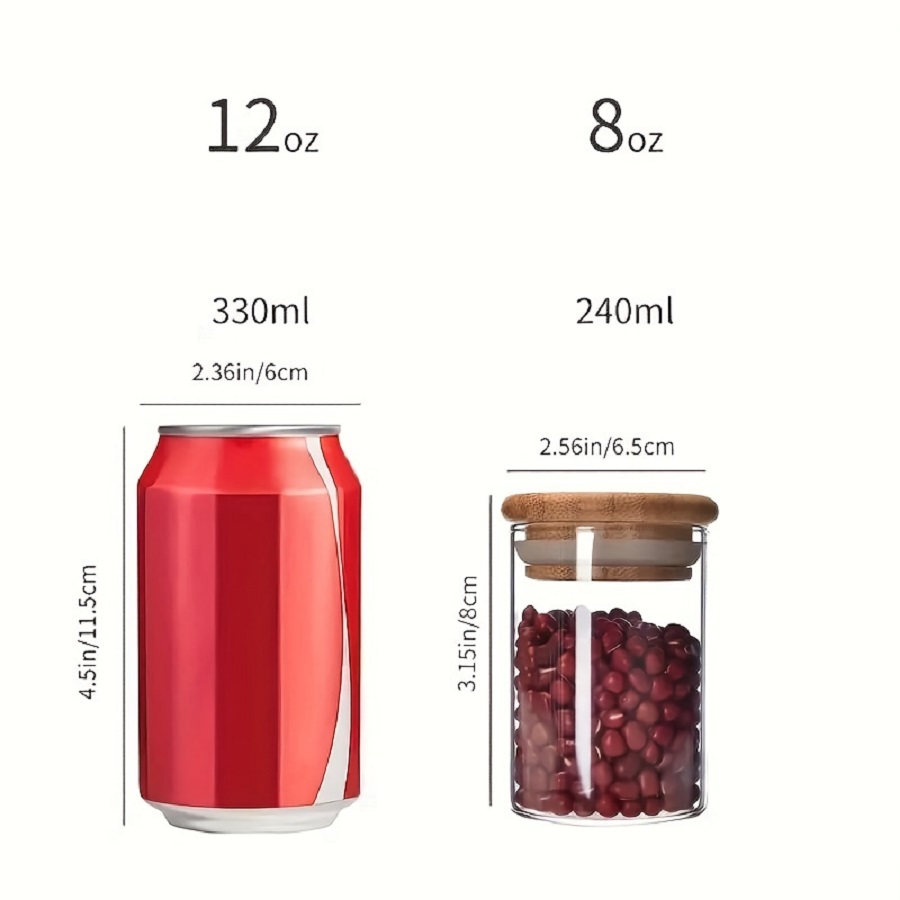 12-Pack 8oz Glass Spice Jars w - Food Storage Glass Box recensione e prezzo