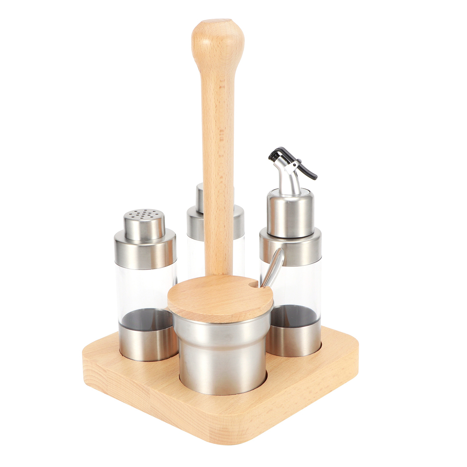Wood Condiment Set Multi‑Funct - Herb Keeper Container recensione e prezzo